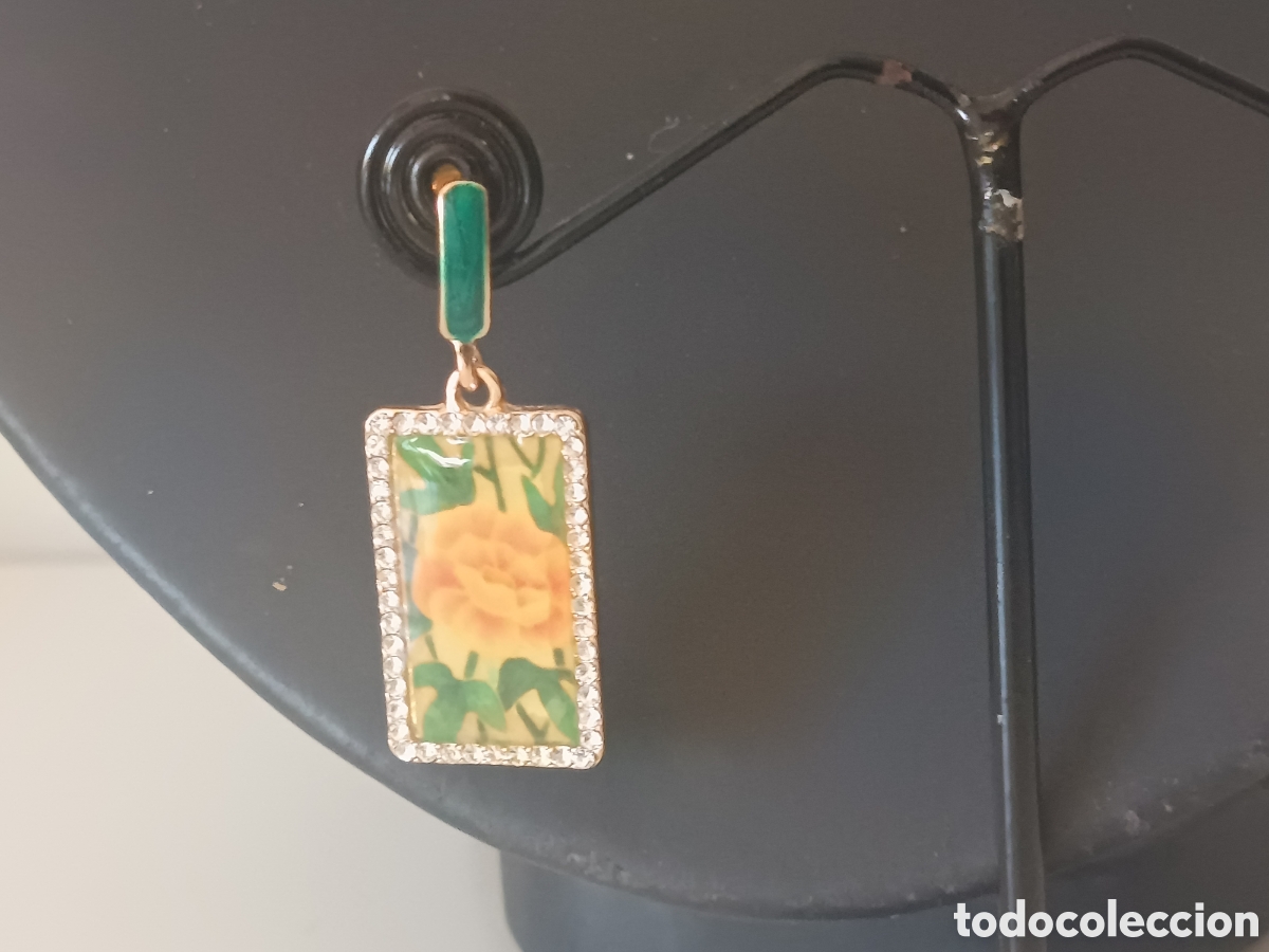 Joyeria: Pendientes esmaltados rosas - Foto 2