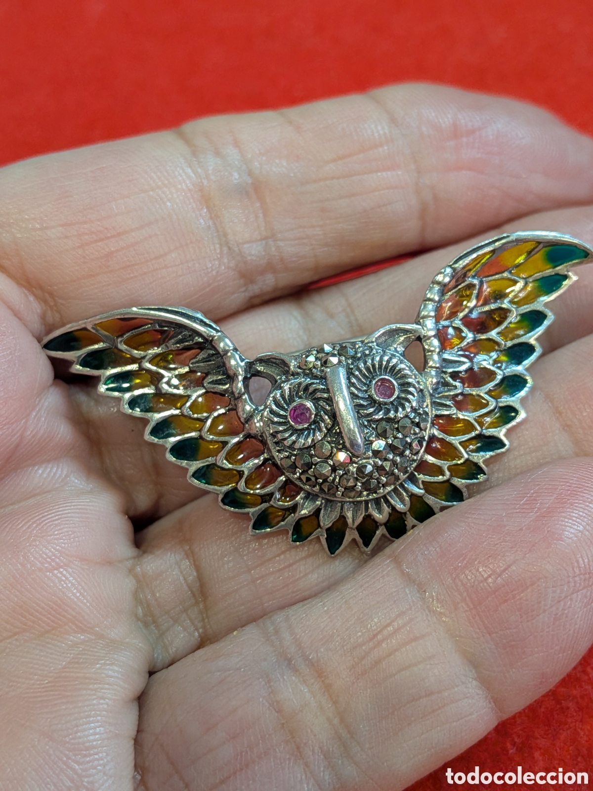 Joyeria: Bonito broche de buho en plata 925. REF-3445.ca4 - Foto 2