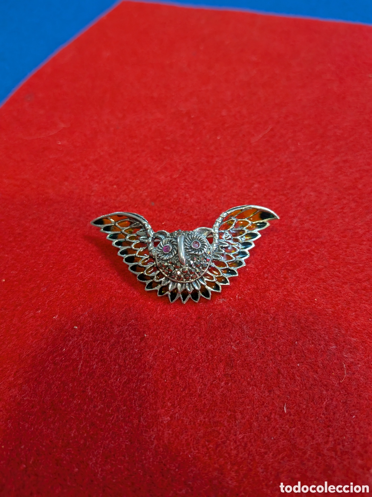 Joyeria: Bonito broche de buho en plata 925. REF-3445.ca4