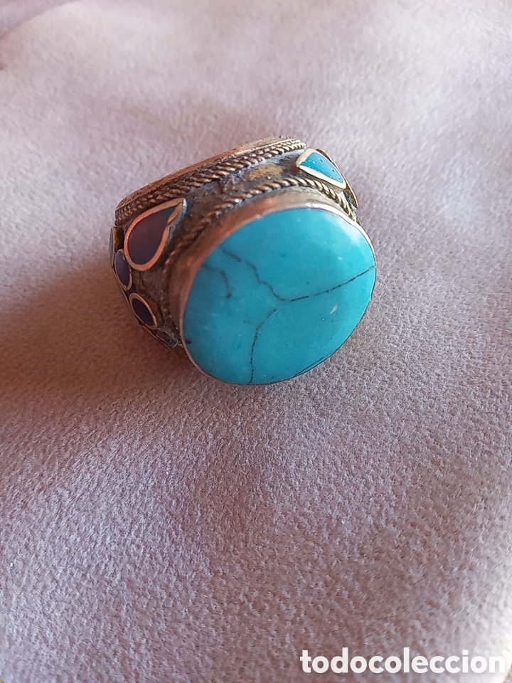 Joyeria: GRAN ANILLO TURCO CON TURQUESA - Foto 2
