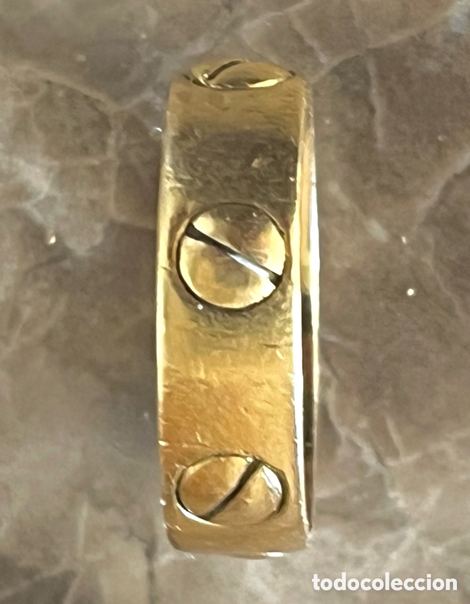 Joyeria: ANILLO DE ORO DE 18 KILATES, TIPO CARTIER - Foto 3