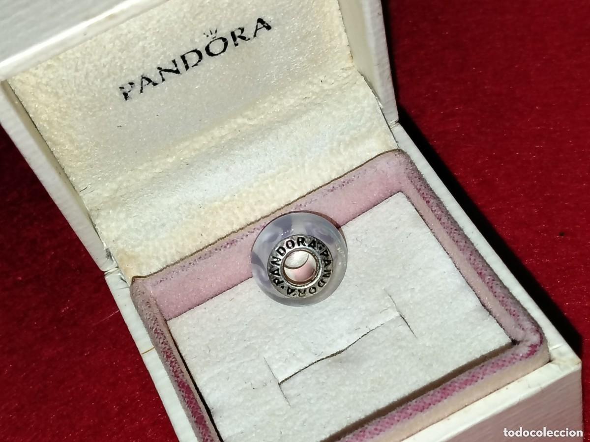 Jewelry: 1 CHARM DE PANDORA CON DIJE DE PLATA 925 Y CRISTAL DE MURANO PRECIOSO (VINTAGE)