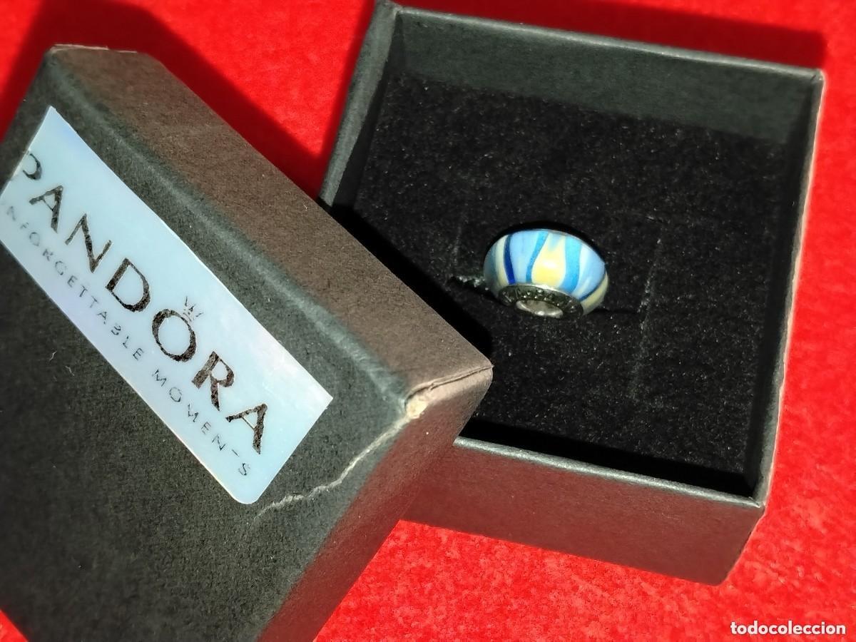 Jewelry: 1 CHARM DE PANDORA CON DIJE DE PLATA 925 Y CRISTAL DE MURANO PRECIOSO (VINTAGE)