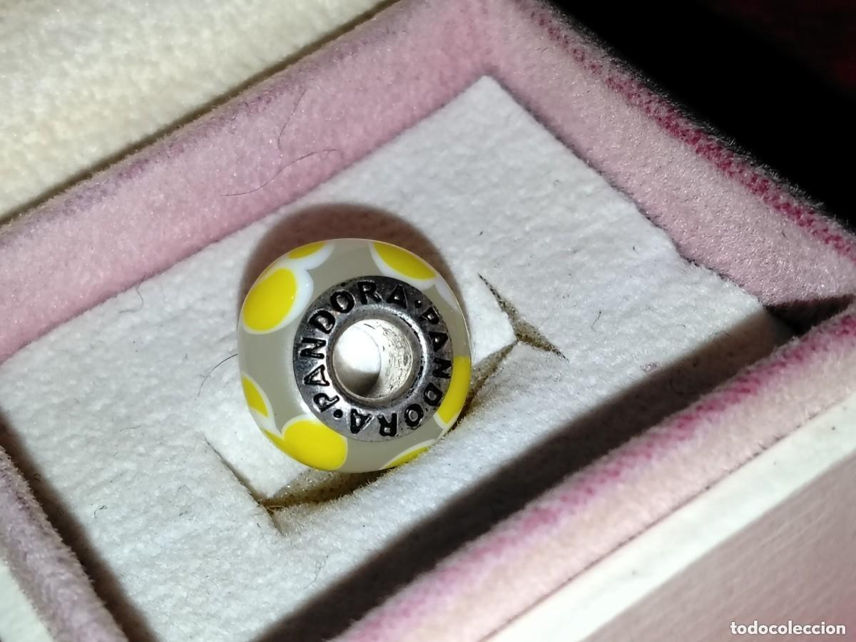 Jewelry: 1 CHARM DE PANDORA CON DIJE DE PLATA 925 Y CRISTAL DE MURANO PRECIOSO (VINTAGE)