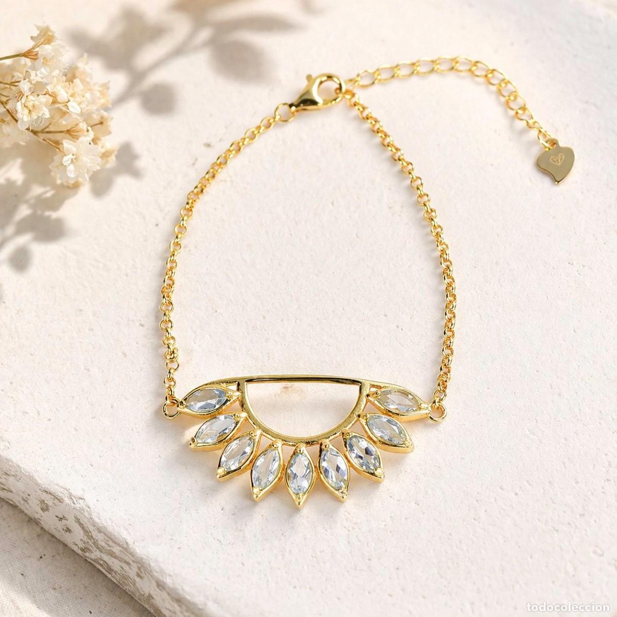 Joyeria: Pulsera de plata y aguamarinas naturales