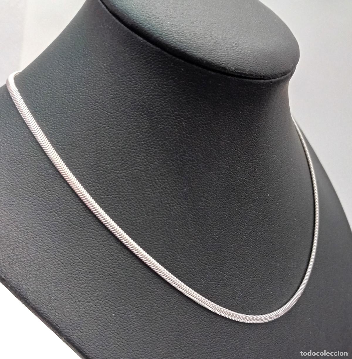 Schmuck: CADENA GARGANTILLA COLLAR DE PLATA DE LEY CONTRASTADA. 40 CM LARGO. 4,4 GRAMOS. VER FOTOS Y DESCRIPC