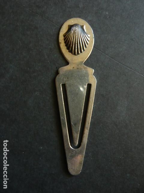 Schmuck: MARCAPAGINAS EN PLATA CON CONCHA DEL PEREGRINO CAMINO DE SANTIAGO 7,5 CM