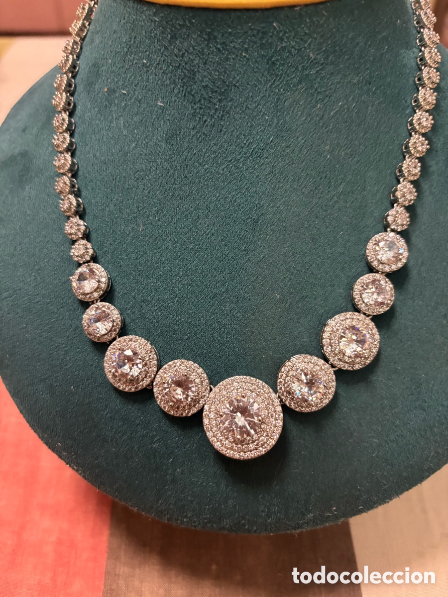 Joyeria: Conjunto gargantilla y pendientes de strass - Foto 2