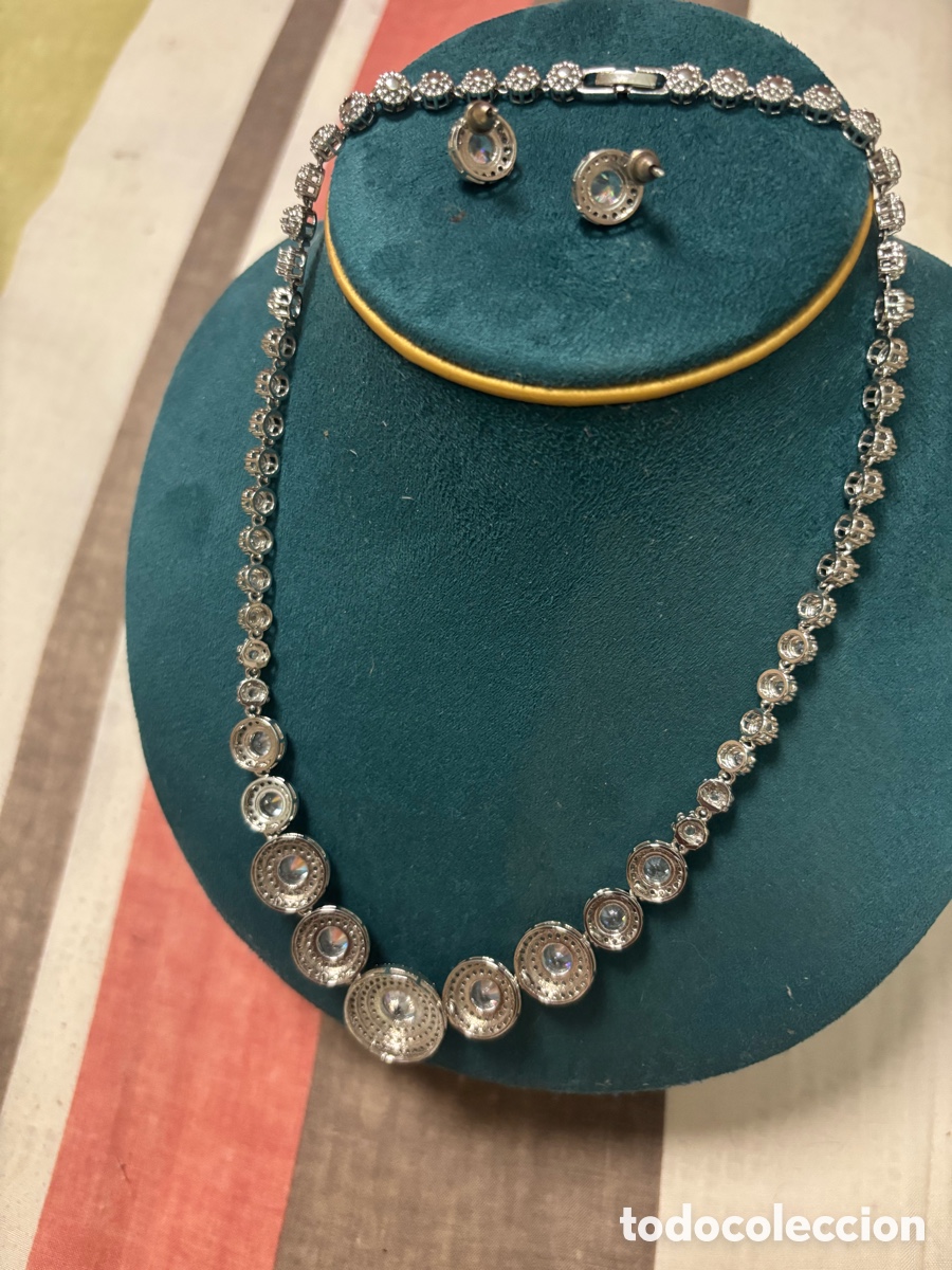 Joyeria: Conjunto gargantilla y pendientes de strass - Foto 4
