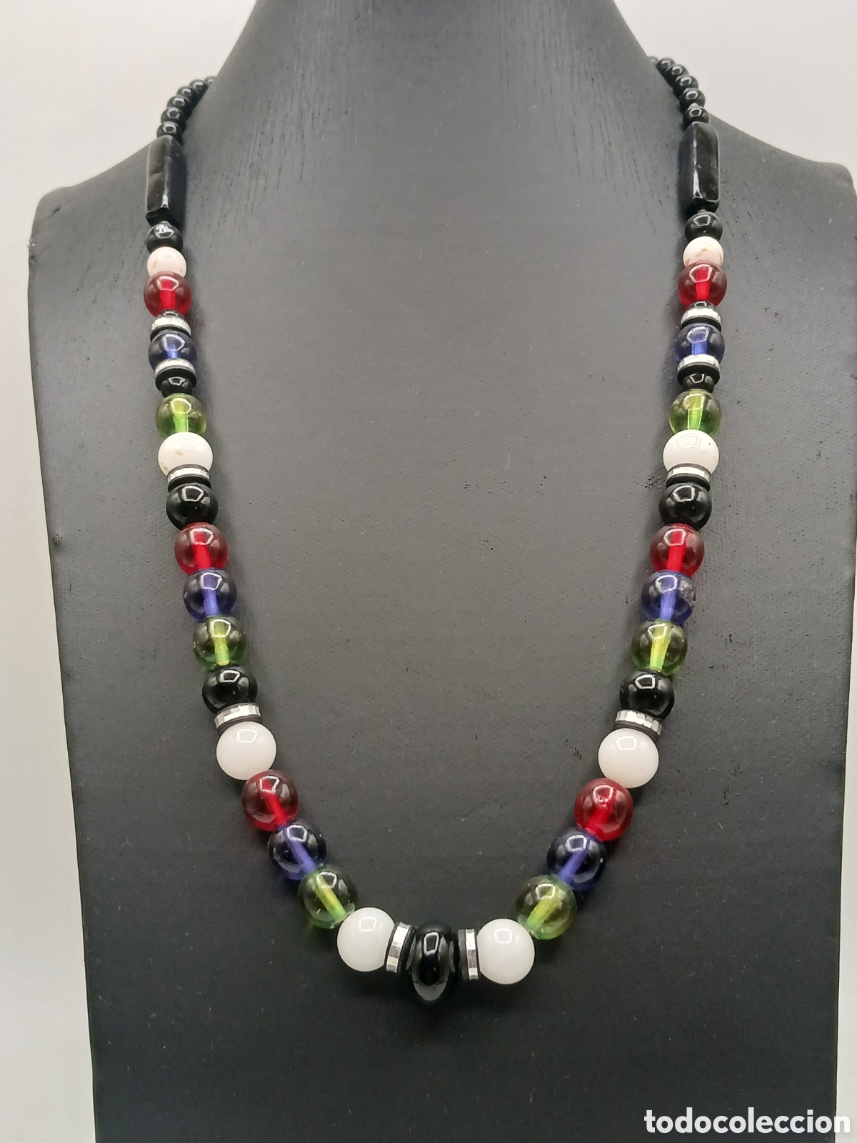 Joyeria: Collar cristal de Murano. Cierre metal plateado. Depose Italy