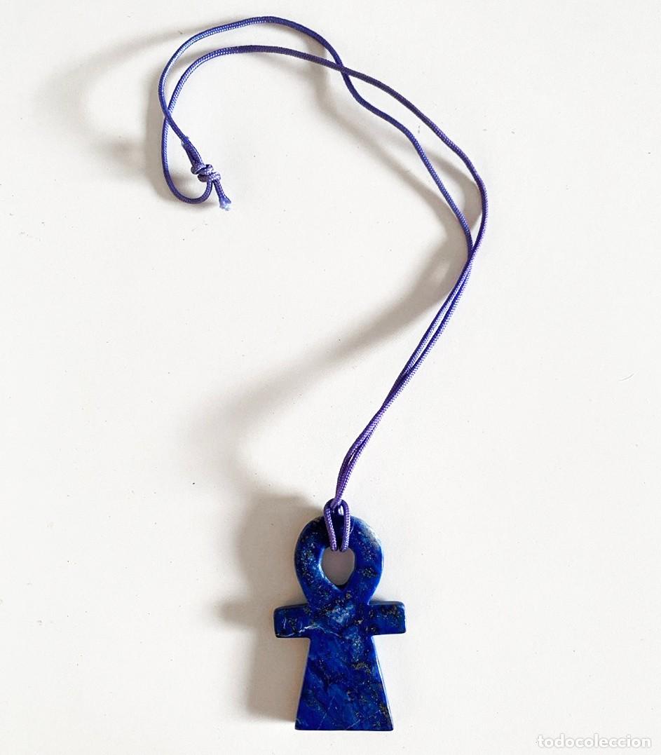 Joyeria: COLGANTE CRUZ EGIPCIA ANKH DE LAPISL&Aacute;ZULI NATURAL