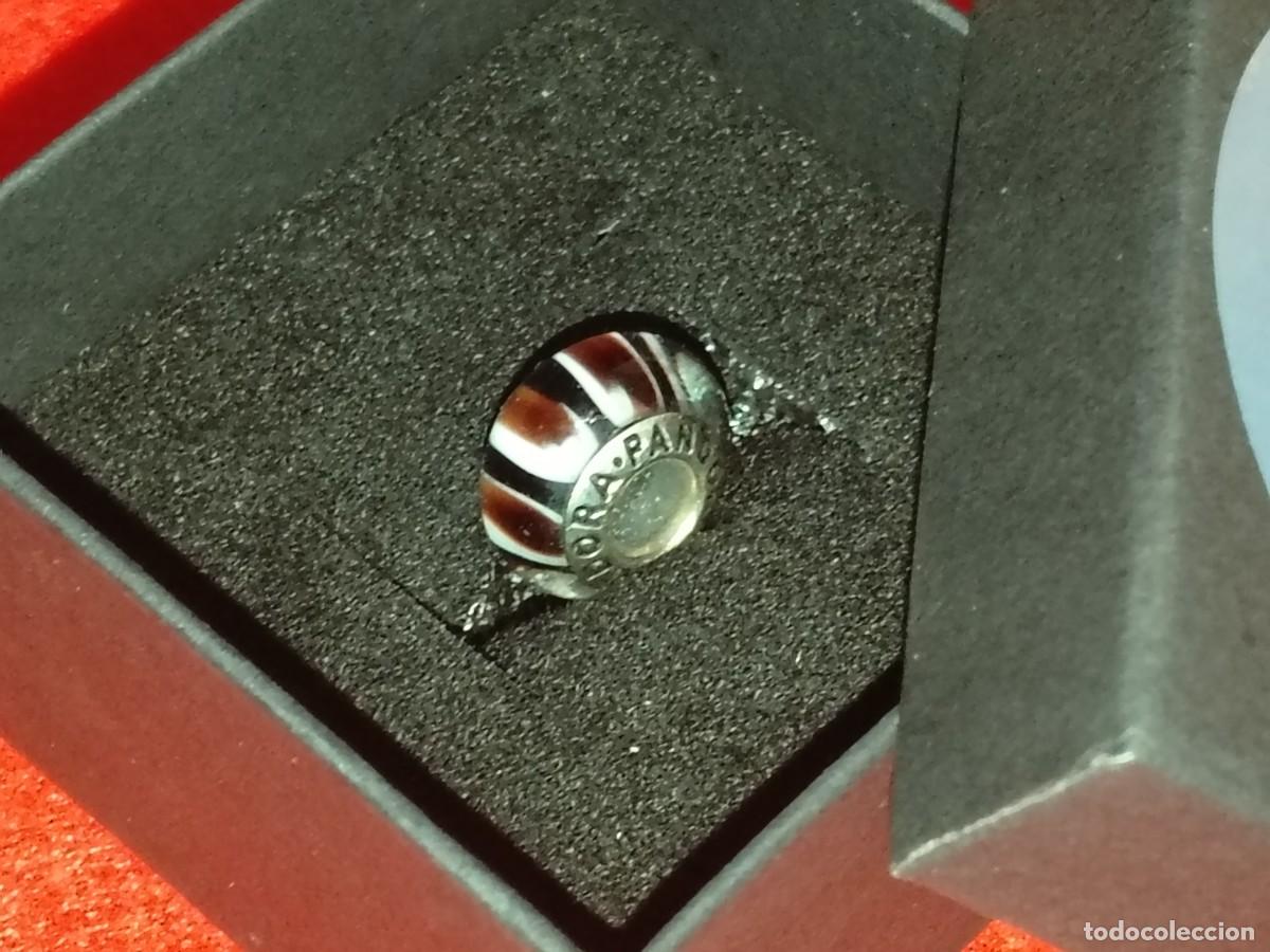 Joyeria: 1 CHARM DE PANDORA CON DIJE DE PLATA 925 Y CRISTAL DE MURANO PRECIOSO (VINTAGE)