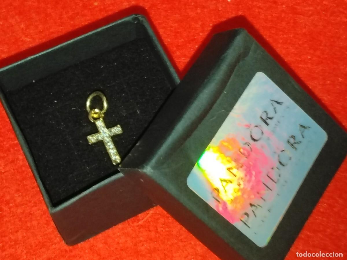 Joyeria: 1 CHARM DE PANDORA CRUZ BRILLANTE CHAPADO EN ORO
