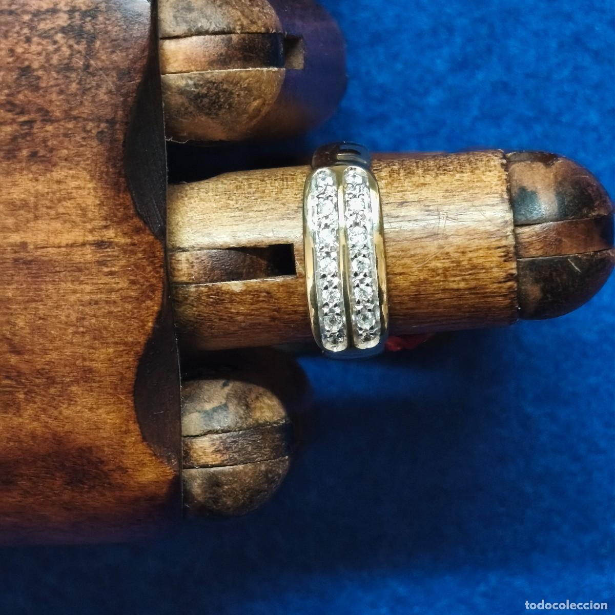Joyeria: ANILLO DE PLATA CHAPADA EN ORO CON BANDAS DE CIRCONITAS. PLATA DE LEY - Foto 2