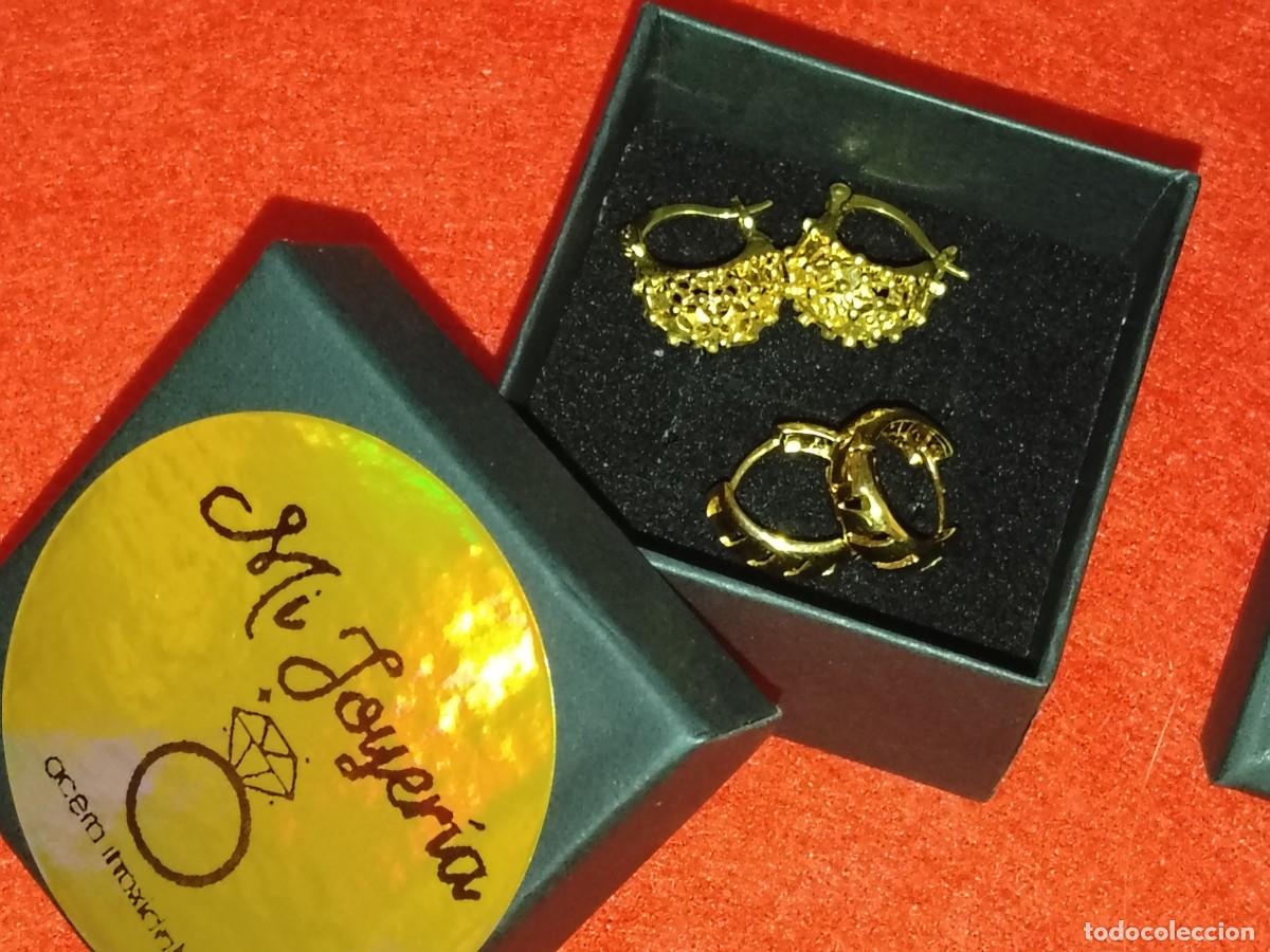 Joyeria: 2 PARES DE PENDIENTES EN GOLD FILLED 14K DISE&Ntilde;O EXCLUSIVO