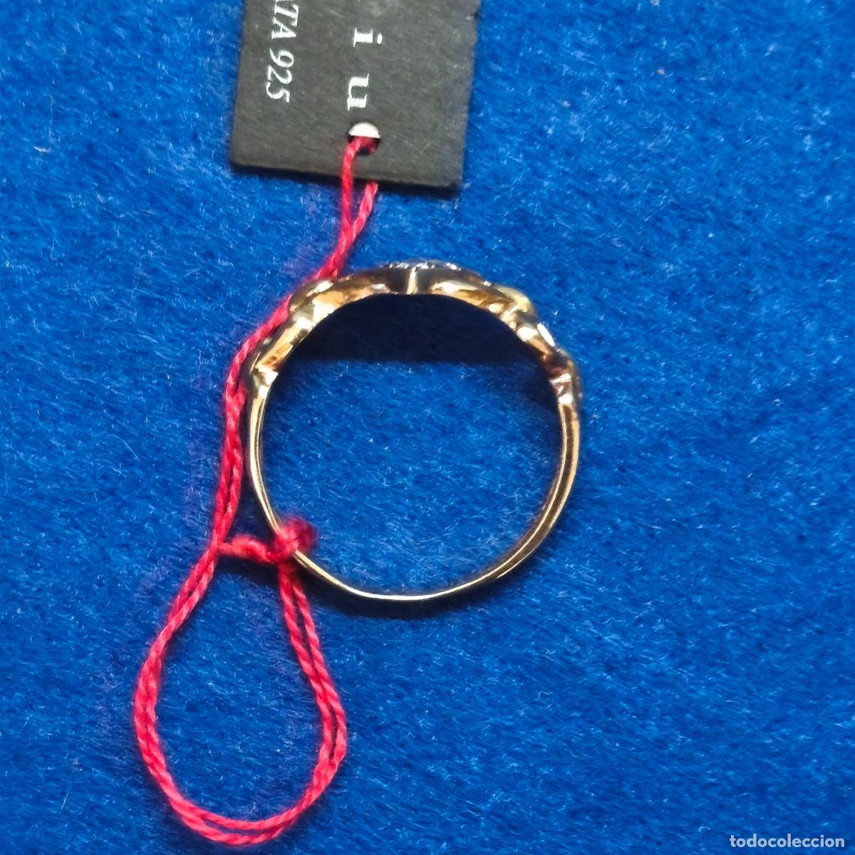 Joyeria: ANILLO DE PLATA CHAPADA EN ORO CON ROMBO DE CIRCONITAS. PLATA DE LEY - Foto 3