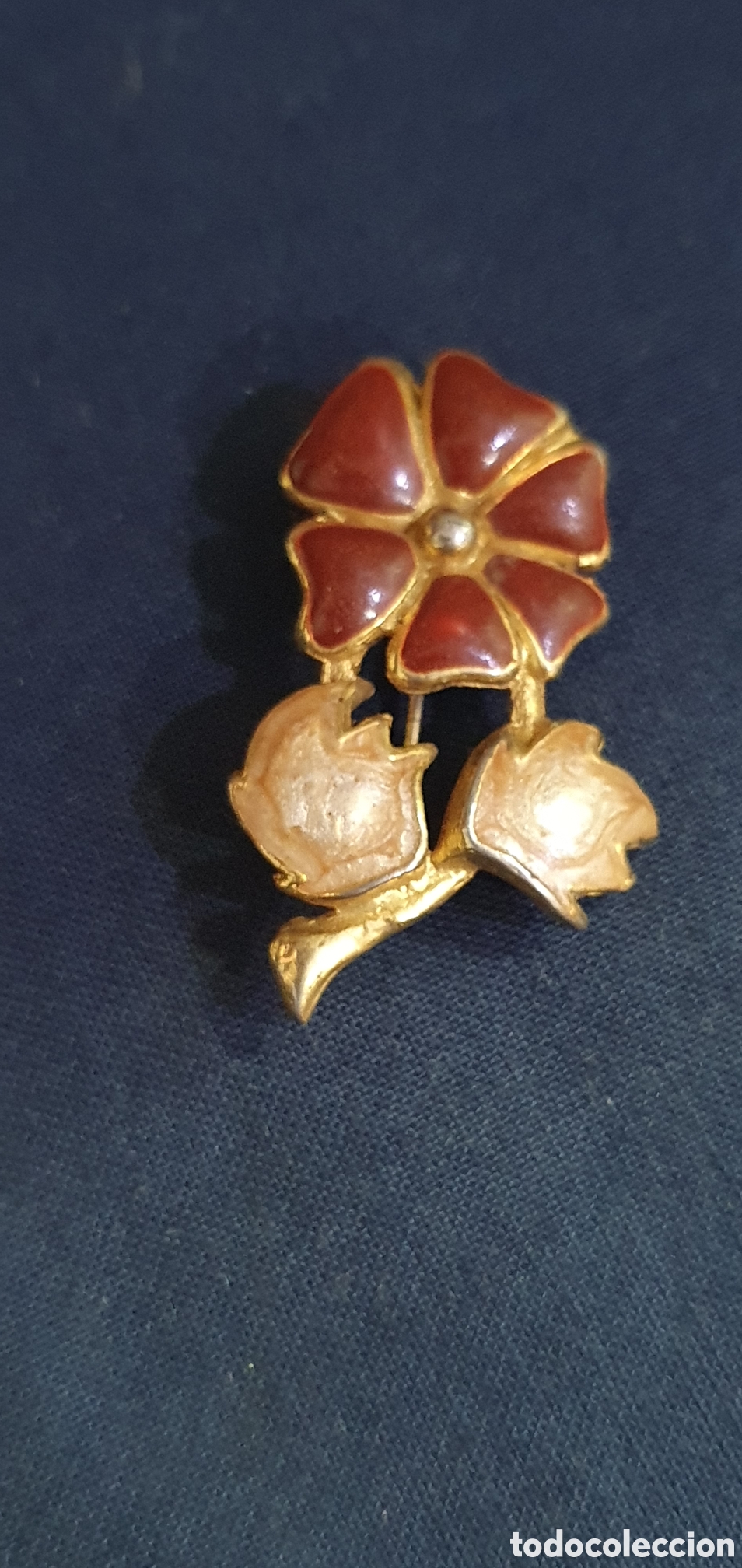 Joyeria: Broche flor vintage. (L57)