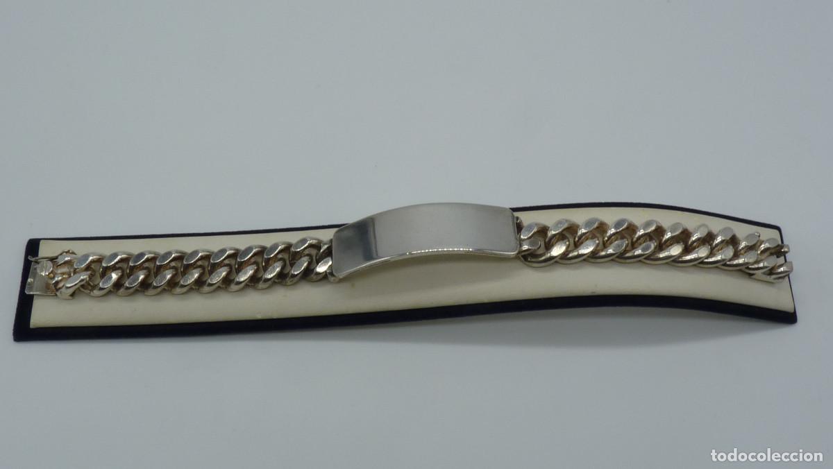 Joyeria: PULSERA BARBADA CON PLACA EN PLATA DE LEY (925MM.) - Foto 2