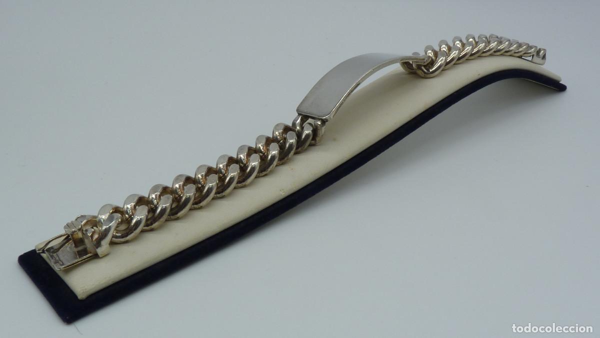Joyeria: PULSERA BARBADA CON PLACA EN PLATA DE LEY (925MM.) - Foto 3