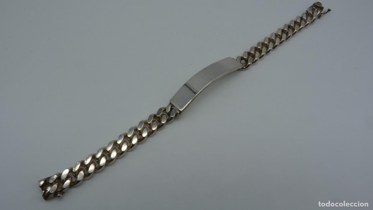 Joyeria: PULSERA BARBADA CON PLACA EN PLATA DE LEY (925MM.) - Foto 2