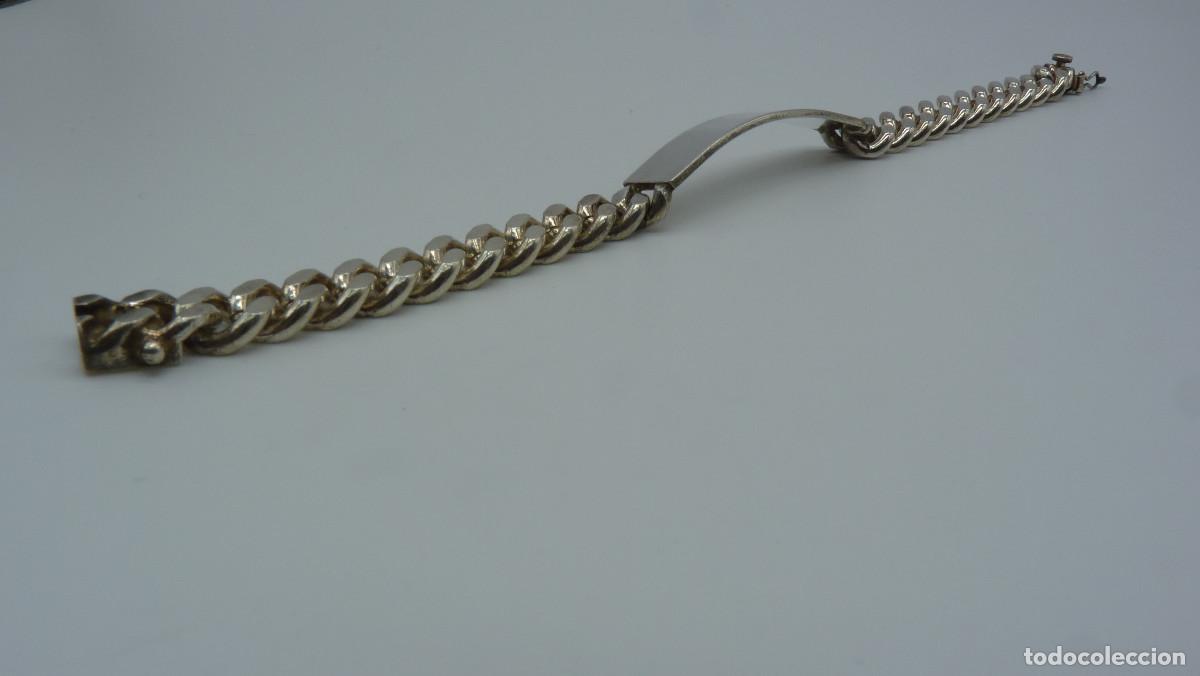 Joyeria: PULSERA BARBADA CON PLACA EN PLATA DE LEY (925MM.) - Foto 3