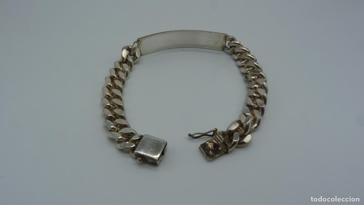 Joyeria: PULSERA BARBADA CON PLACA EN PLATA DE LEY (925MM.) - Foto 4