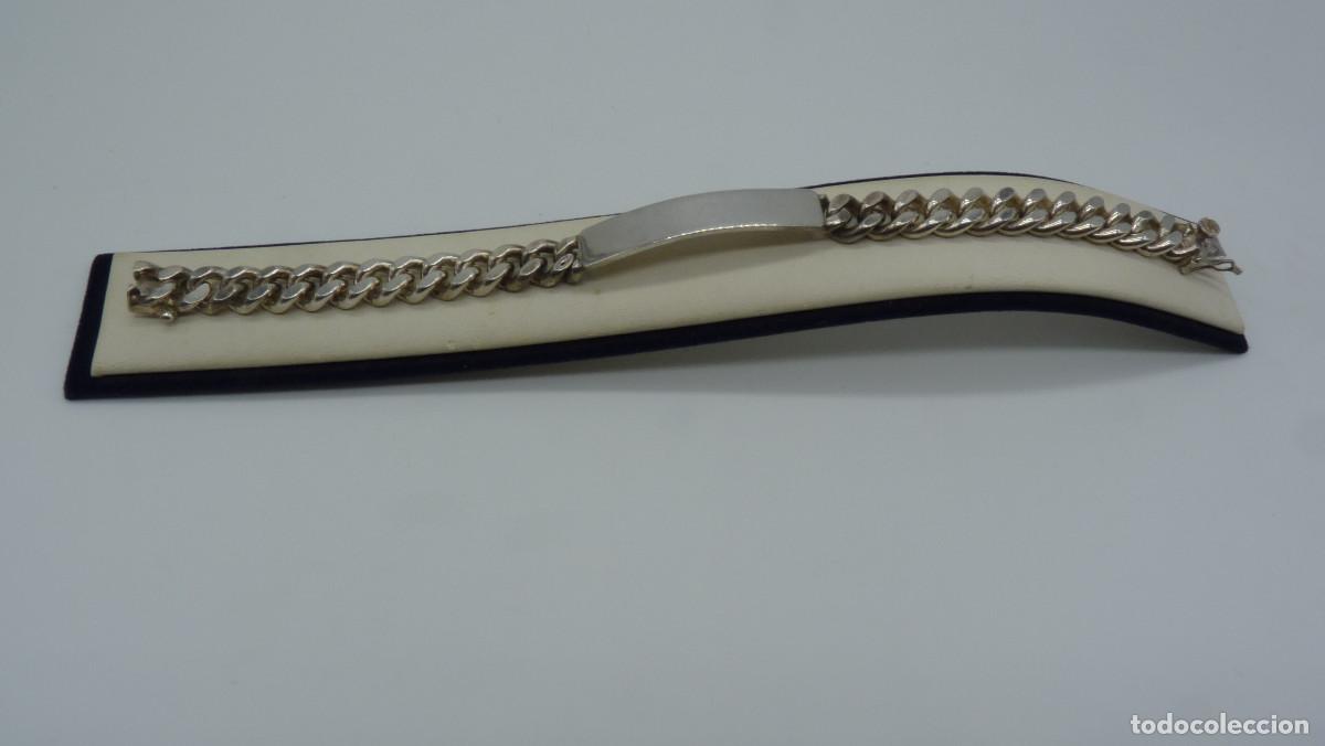 Joyeria: PULSERA BARBADA CON PLACA EN PLATA DE LEY (925MM.) - Foto 2