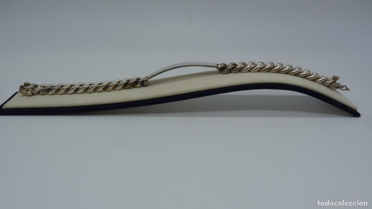 Joyeria: PULSERA BARBADA CON PLACA EN PLATA DE LEY (925MM.) - Foto 3