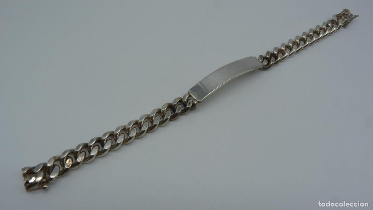 Joyeria: PULSERA BARBADA CON PLACA EN PLATA DE LEY (925MM.) - Foto 4