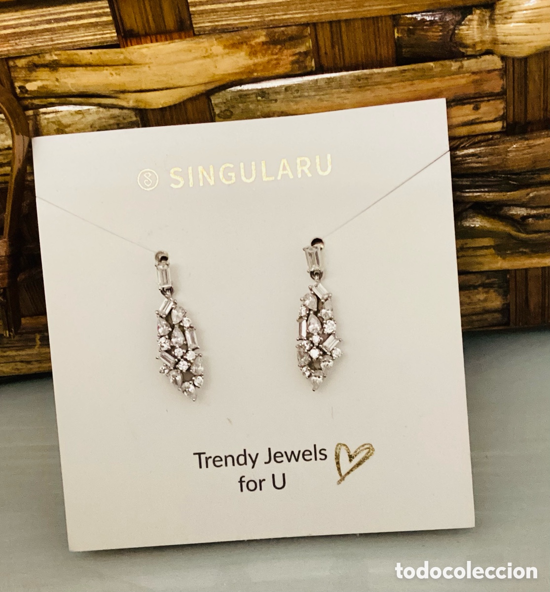 Joyeria: Pendientes de plata de ley y circonitas, sin estrenar. - Foto 2