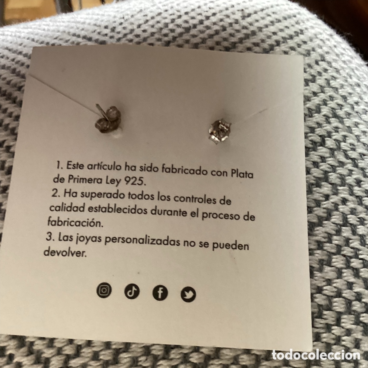 Joyeria: Pendientes de plata de ley y circonitas, sin estrenar. - Foto 3