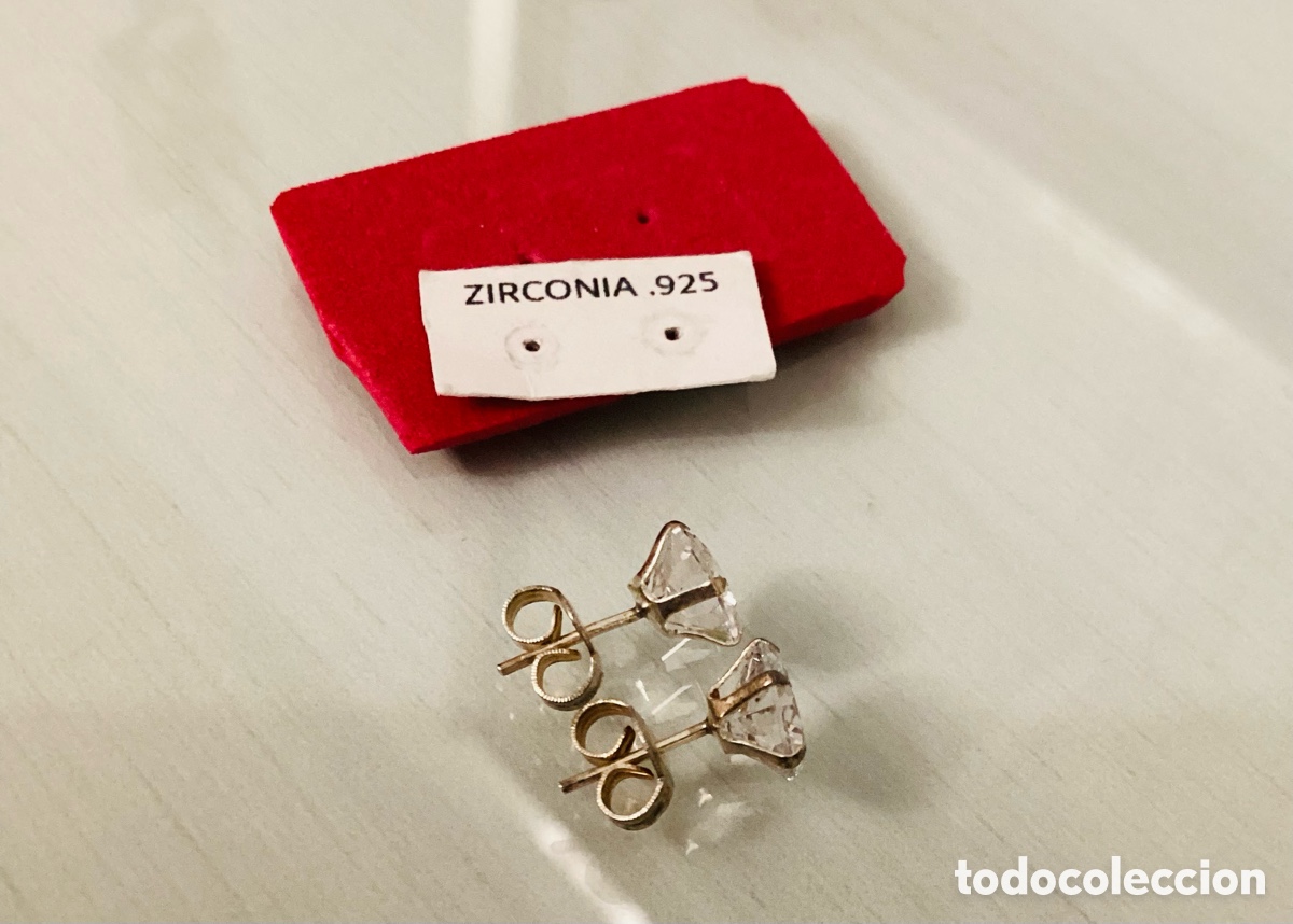 Joyeria: Pendientes de plata y circonitas sin estrenar - Foto 3