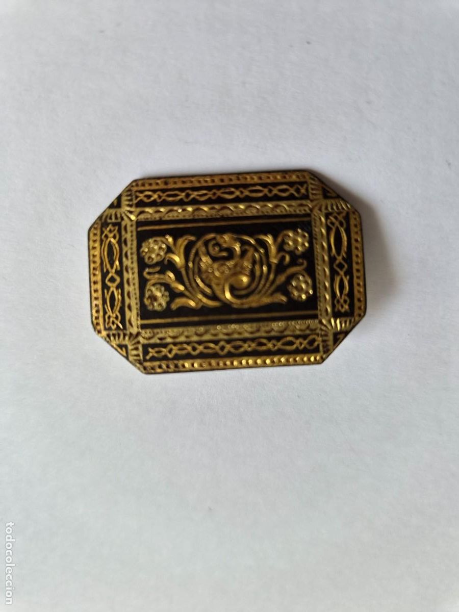Joyeria: Broche vintage de damasquinada. DAMASQUINO TOLEDO