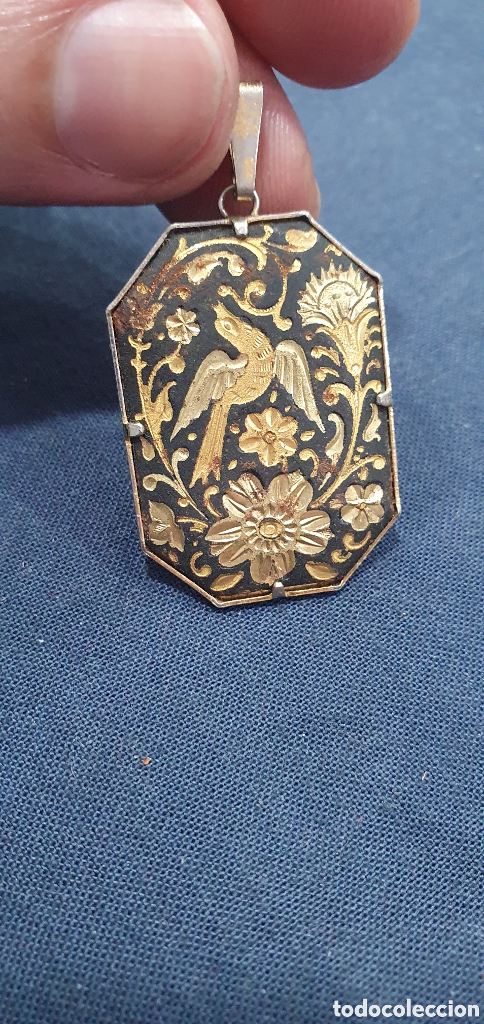 Joyeria: Antiguo colgante oro de Toledo. (L36)