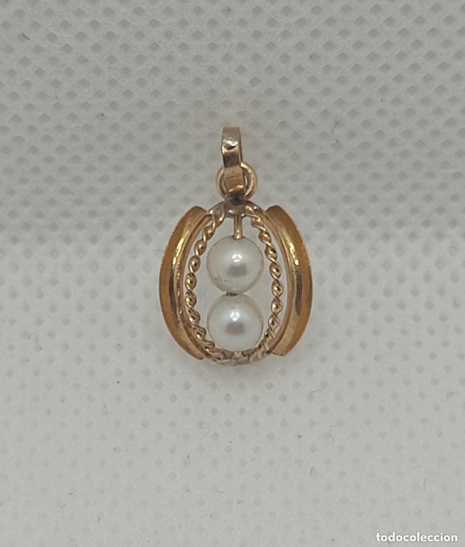 Joyeria: Colgante oro y perlas