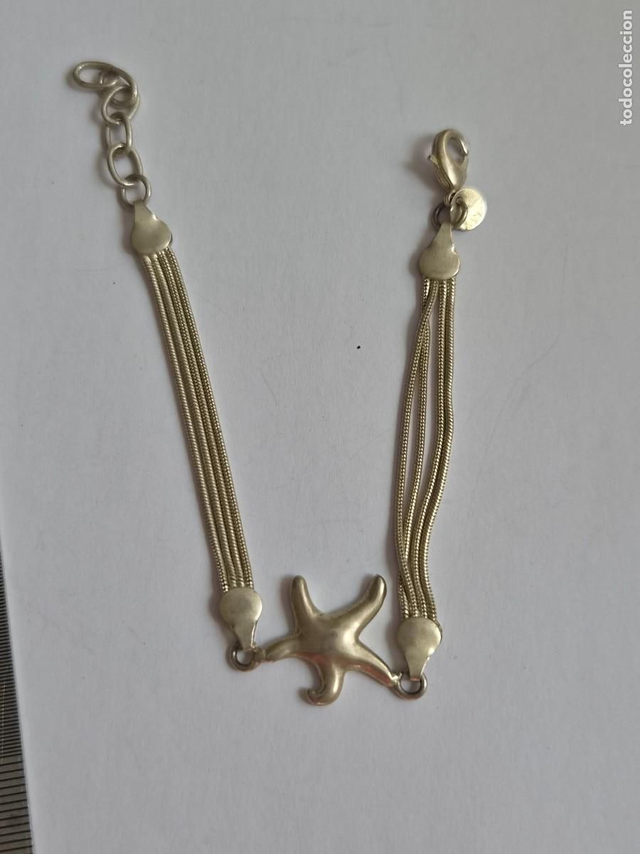 Joyeria: Pulsera de plata 925 con motivo de estrella de mar y dise&ntilde;o de multiples hilos de cadena