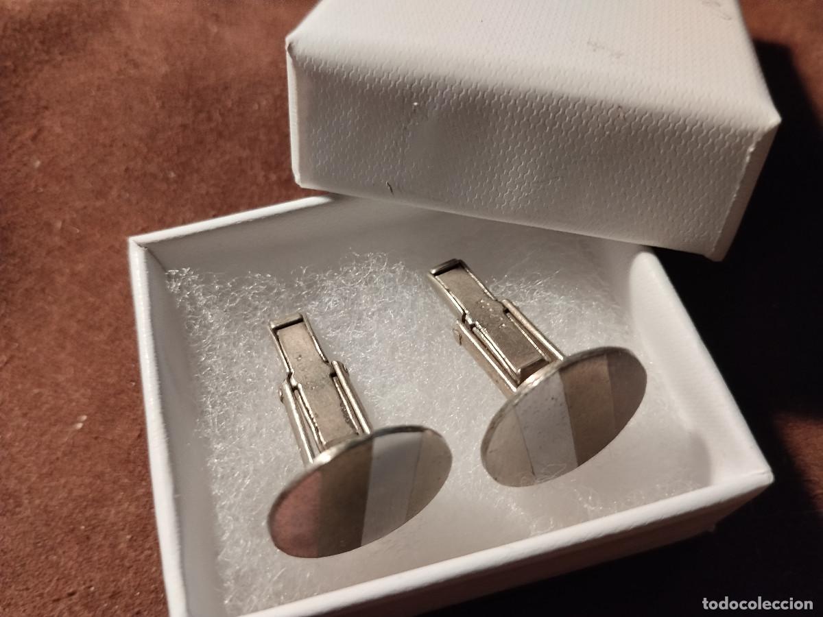 Joyeria: Gemelos vintage M&eacute;xico Sterling Silver y cierre de alpaca | Dise&ntilde;o geom&eacute;trico