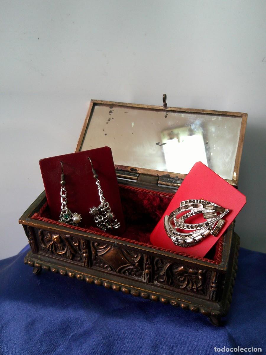 Gioielleria: &iexcl;&iexcl; Peque&ntilde;o COFRE: JOYERO. &rdquo;EL ESCORIAL&rdquo; ANTIGUO. Broches, Anillos, Pendientes, Colgantes... !! C-14.