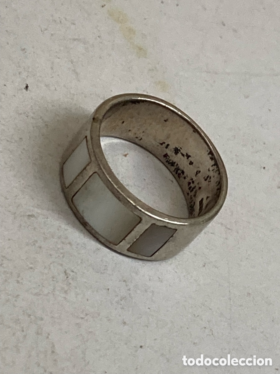 Joyeria: Anillo de plata de n&aacute;car S530