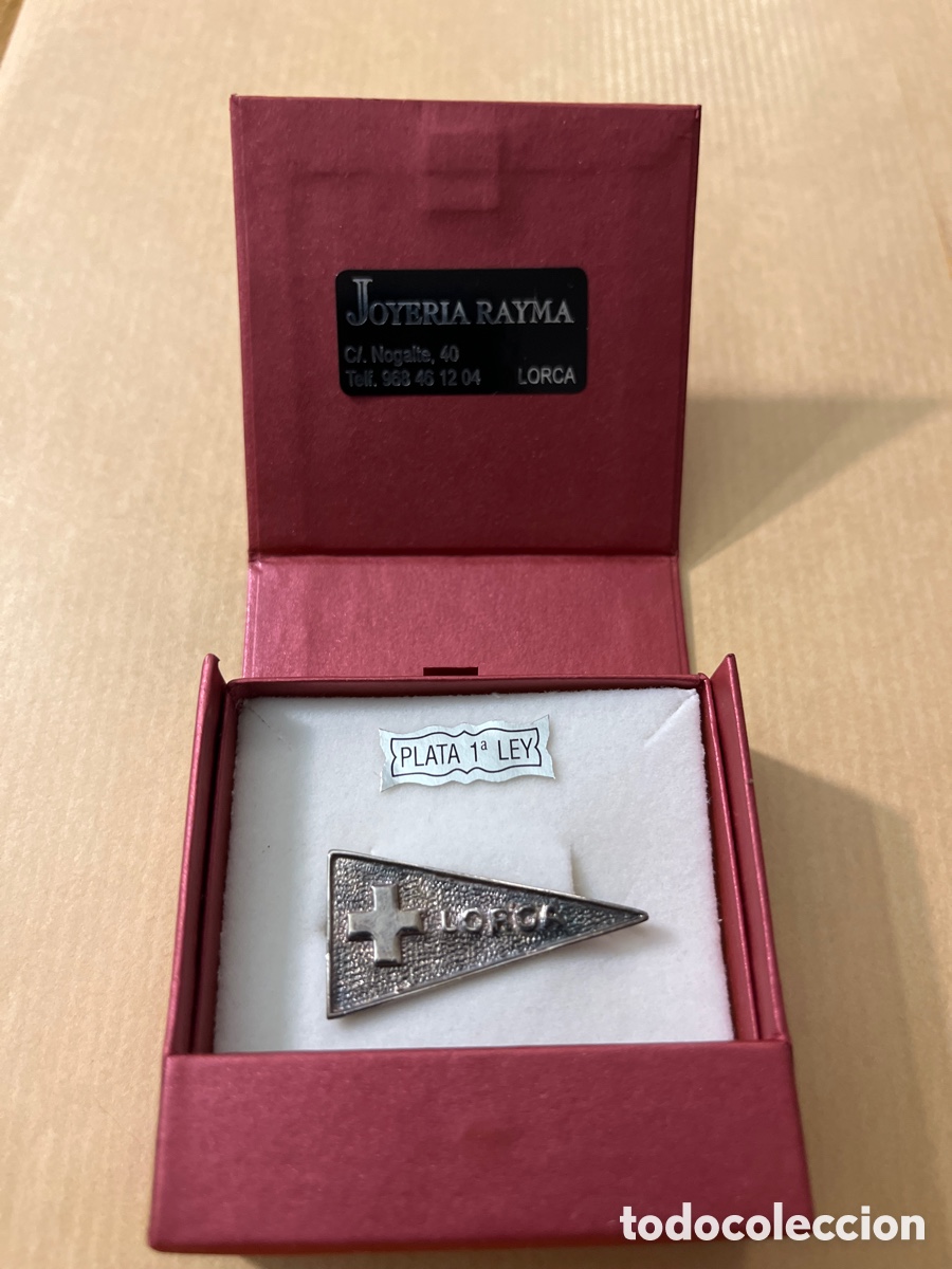 Joyeria: PIN DE SOLAPA CRUz ROJA LORCA. - PLATA - Foto 3