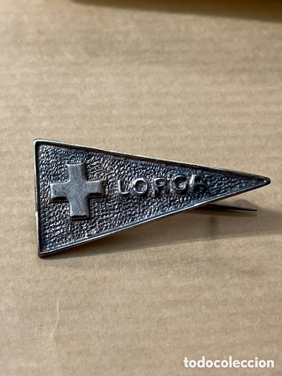 Joyeria: PIN DE SOLAPA CRUz ROJA LORCA. - PLATA