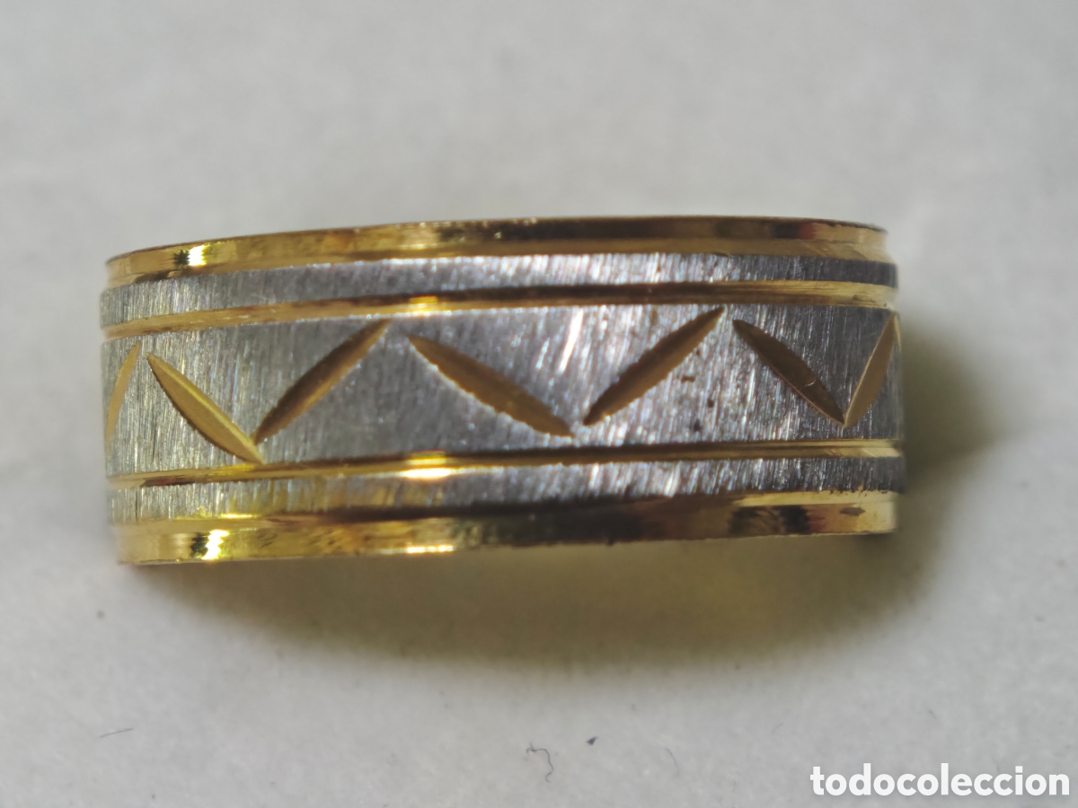 Joyeria: Anillo de acero inoxidable en oro y plata - Foto 1