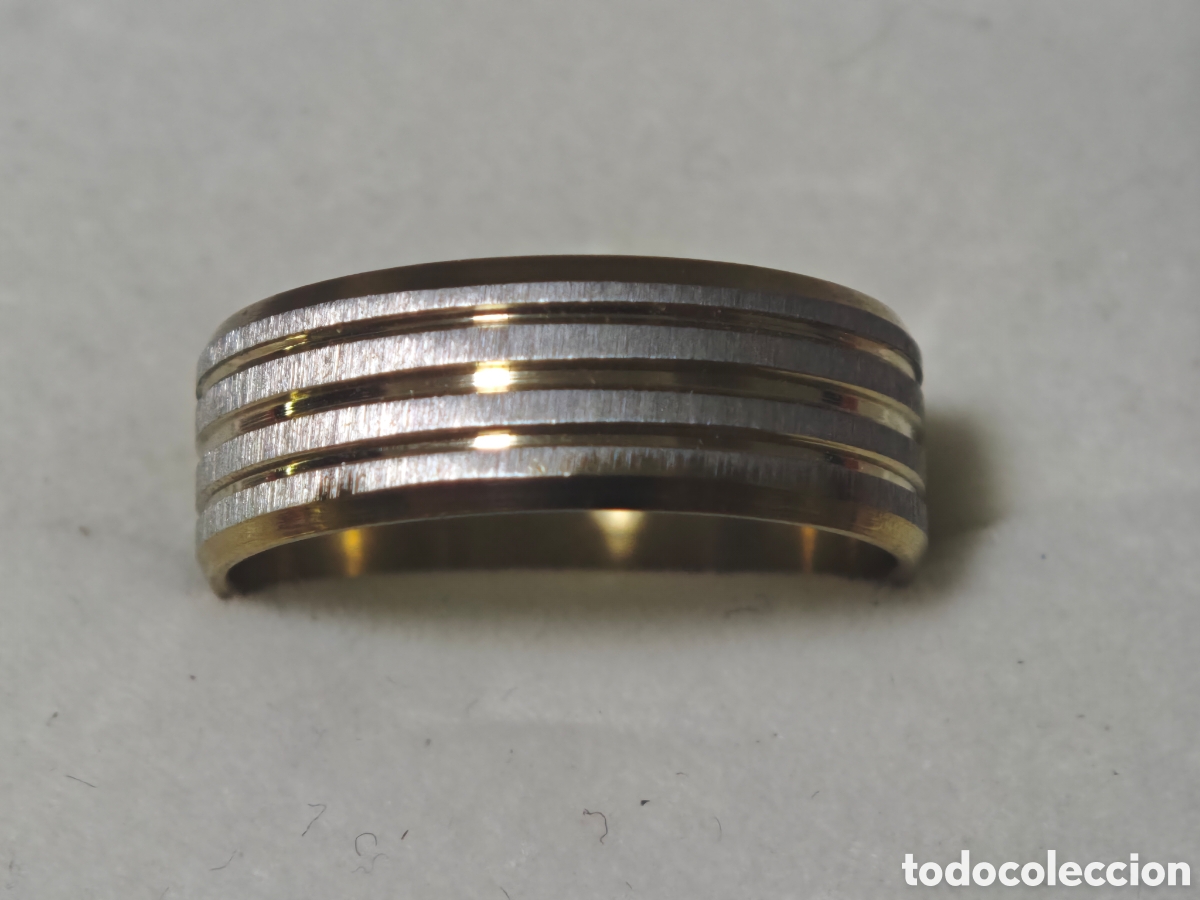 Joyeria: Anillo de acero inoxidable en oro y plata - Foto 2