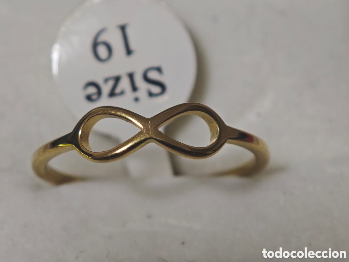 Joyeria: Anillo de acero con ba&ntilde;o de oro fino