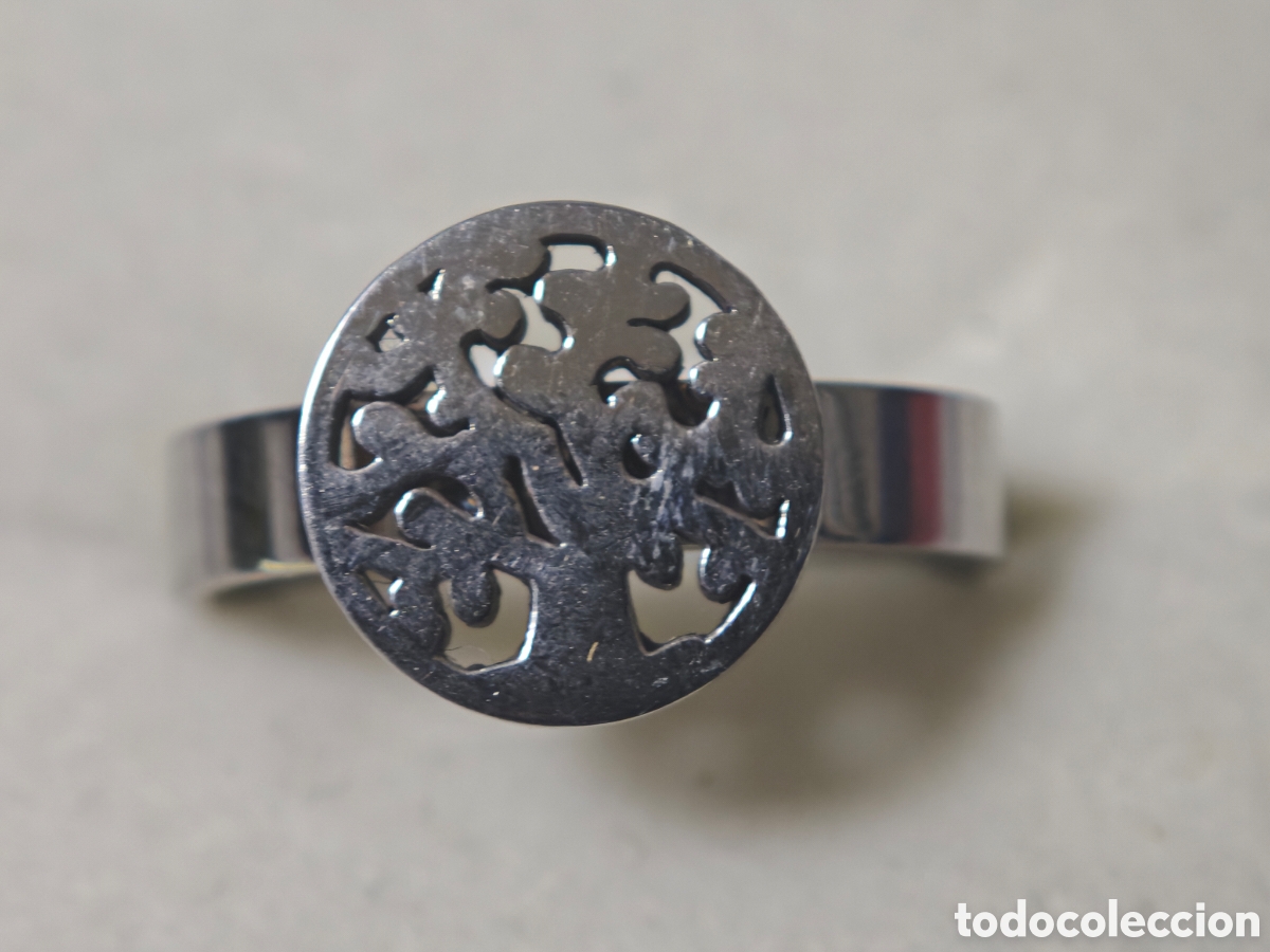 Joyeria: Anillo de acero inoxidable con &aacute;rbol de la vida - Foto 1