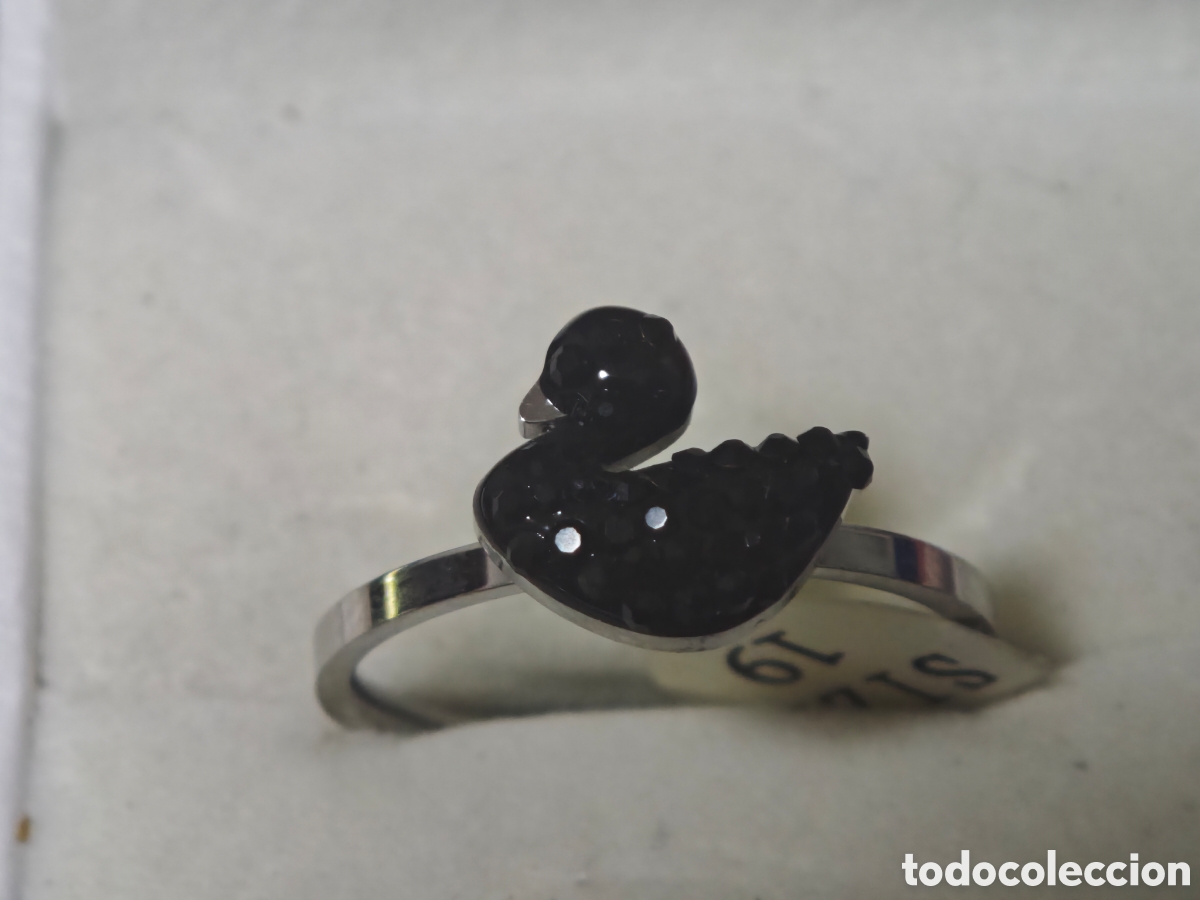 Joyeria: Anillo de acero inoxidable pato circonitas - Foto 3