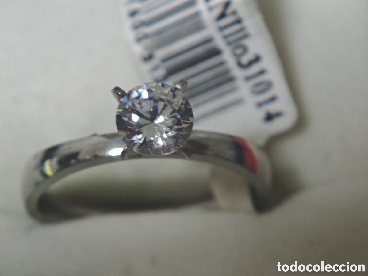 Joyeria: Anillo de compromiso en acero inoxidable con circonita - Foto 3