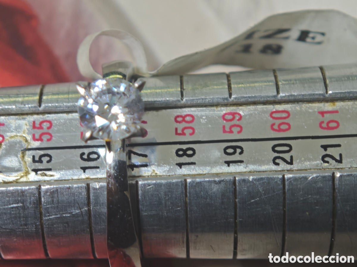 Joyeria: Anillo de compromiso en acero inoxidable con circonita - Foto 4