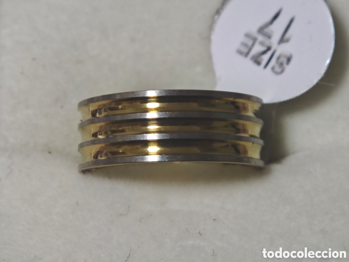 Joyeria: All&iacute; acero inoxidable con ba&ntilde;o de oro nuevo - Foto 2