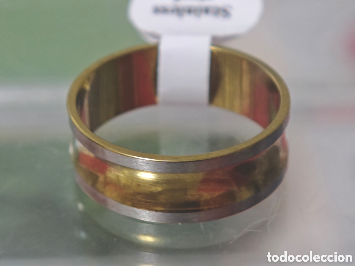 Joyeria: Bonito anillo en acero inoxidable en oro y plata - Foto 2